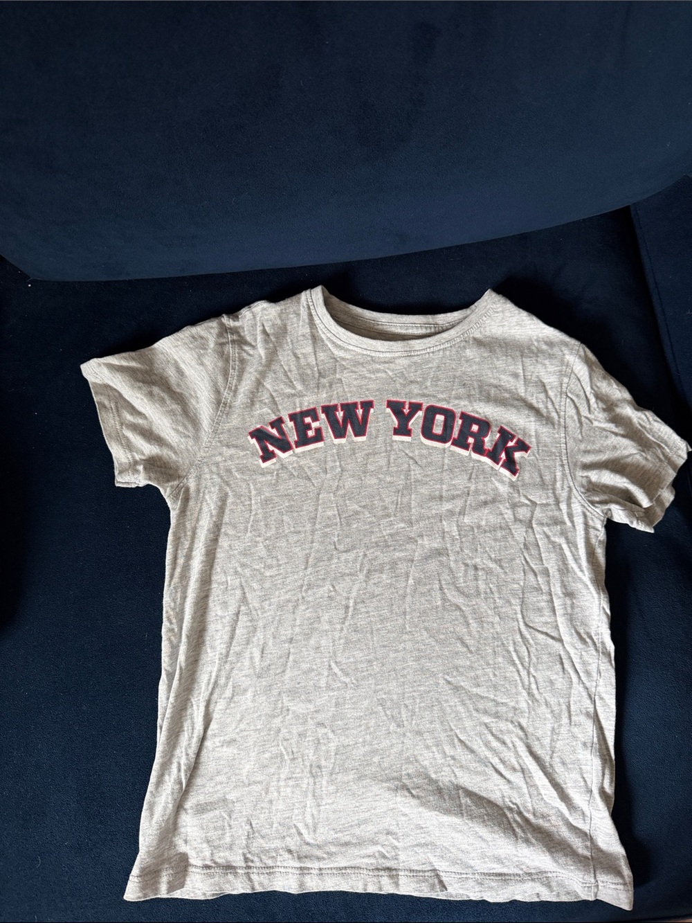 Primark Gray Kids T‑Shirt with Teal Logo Print
